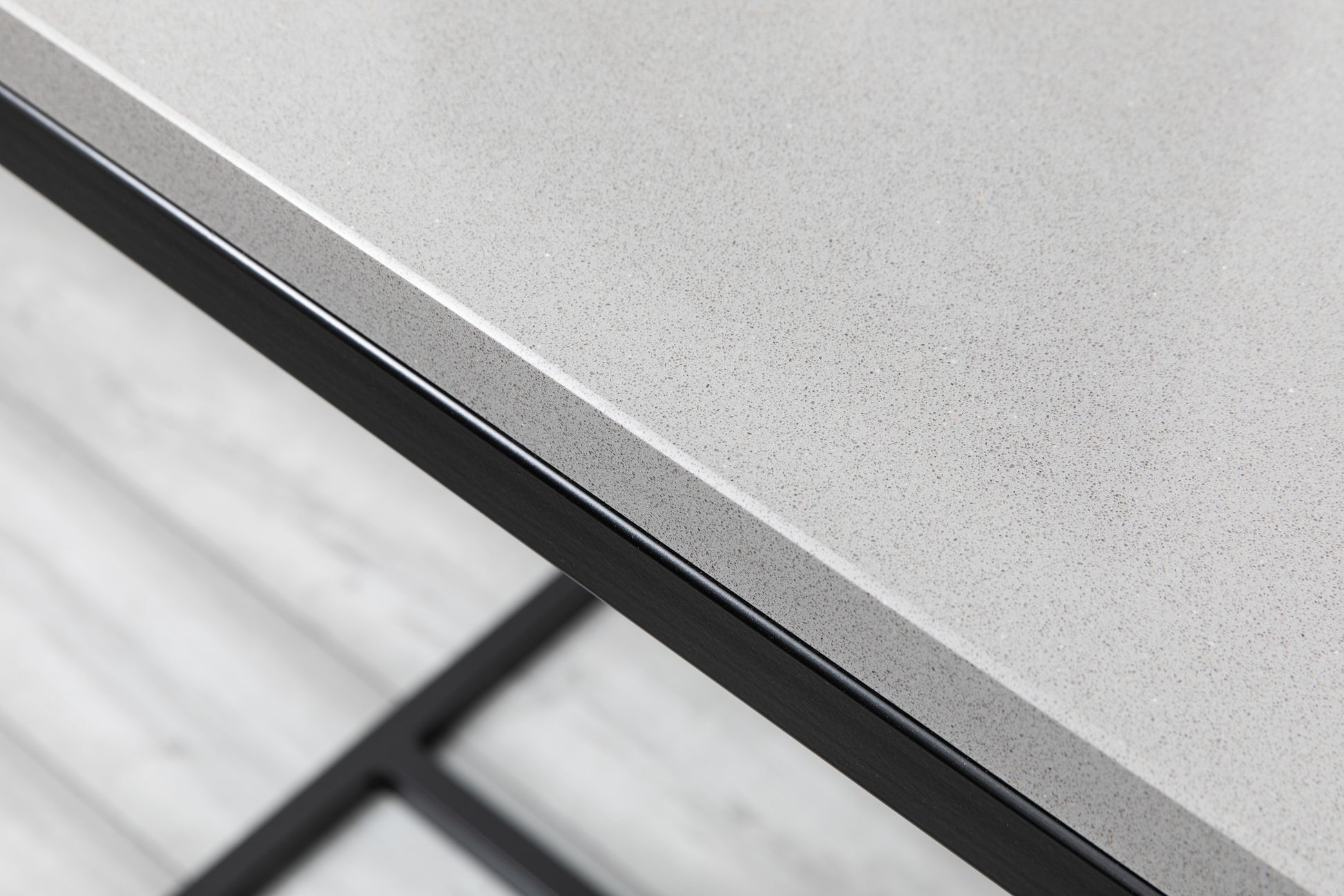 Standalone Grey Marble Steel Breakfast Bar - RESS Furniture Ltd. Marble Close Up