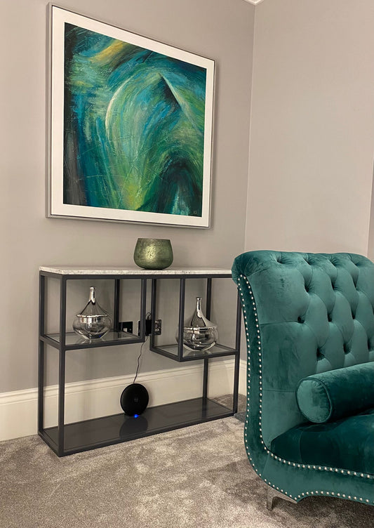 Tiered Shelf Steel Console