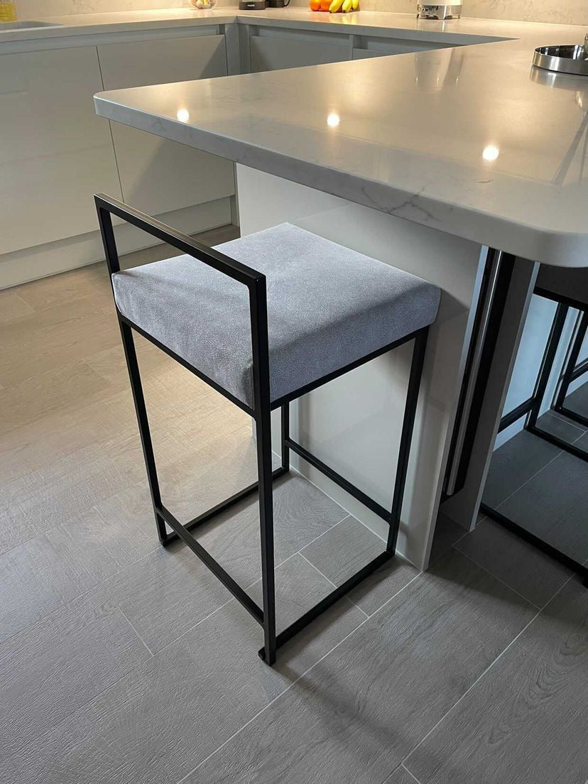 Steel Framed Bar Stools - RESS Furniture Ltd. Dark Grey