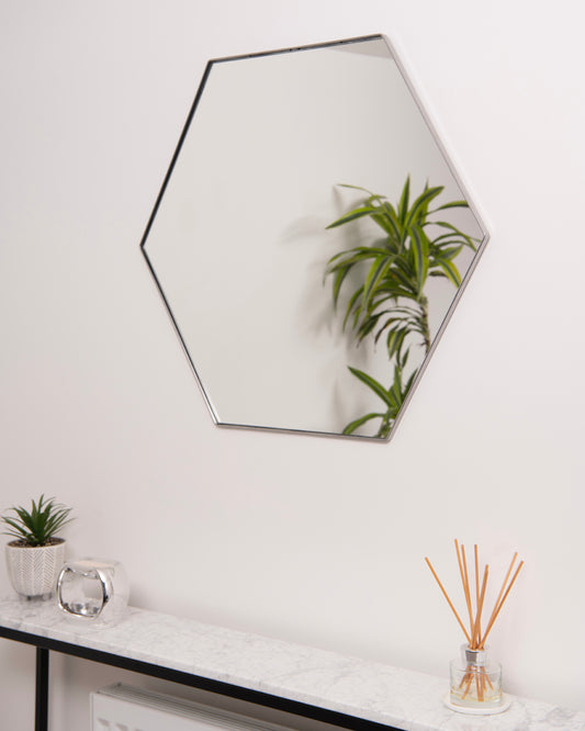 Geometric Hexagon Wall Mirror - RESS Furniture Ltd