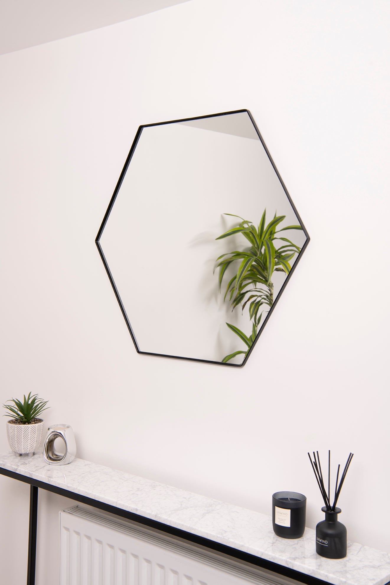 Geometric Hexagon Wall Mirror