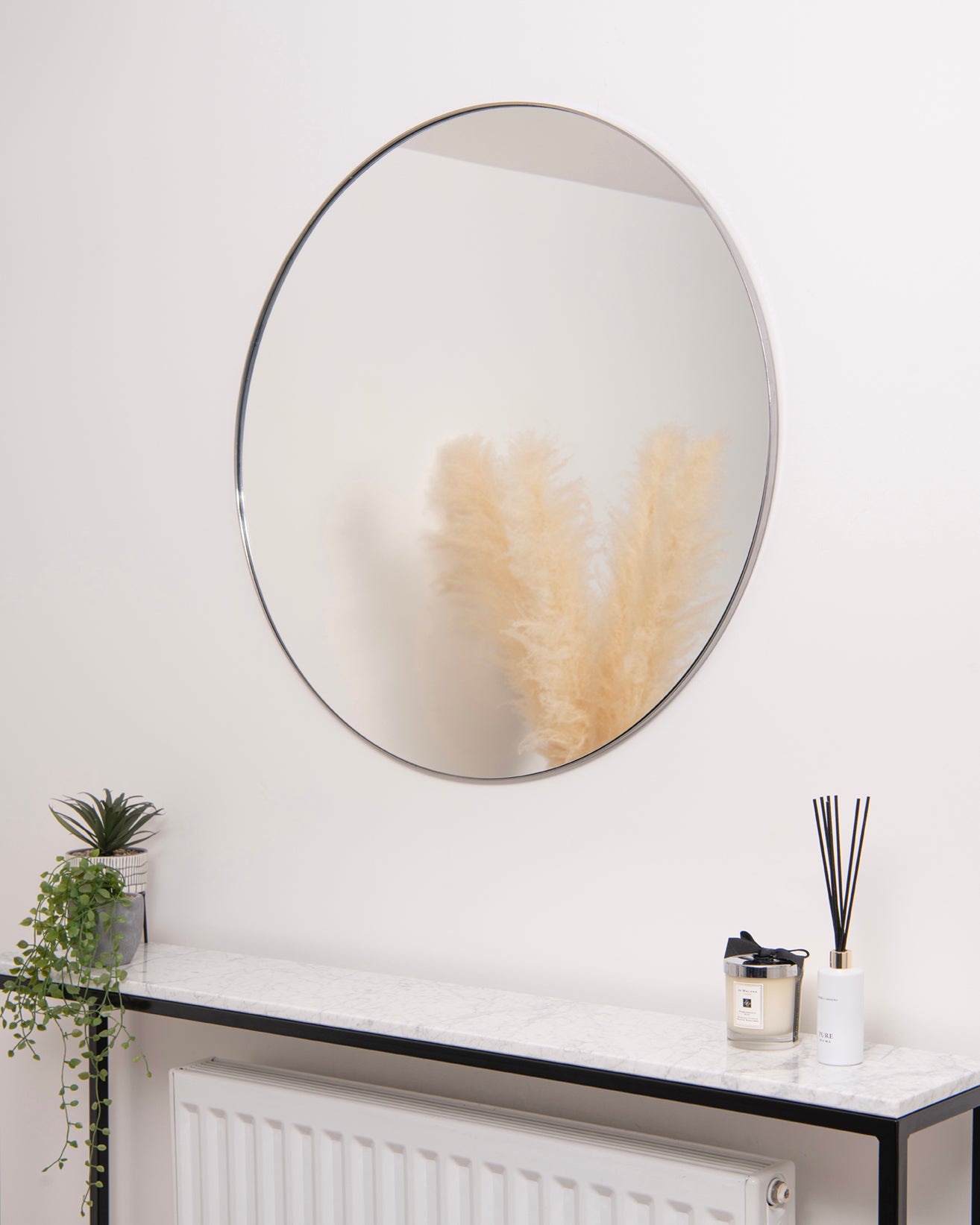 Large Round Wall Mirror- RESS Furniture Ltd. Chrome