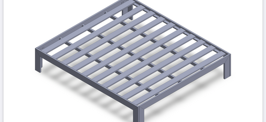 Aluminium Metal Double Bed Frame - RESS Furniture Ltd