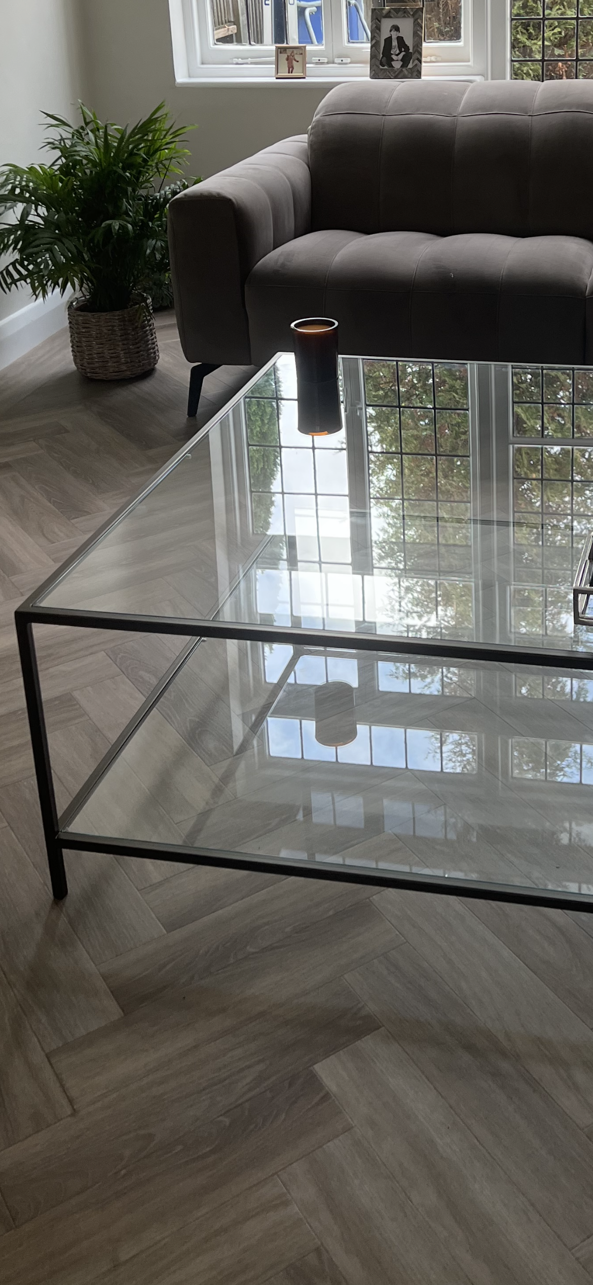 Large Square Glass Coffee Table