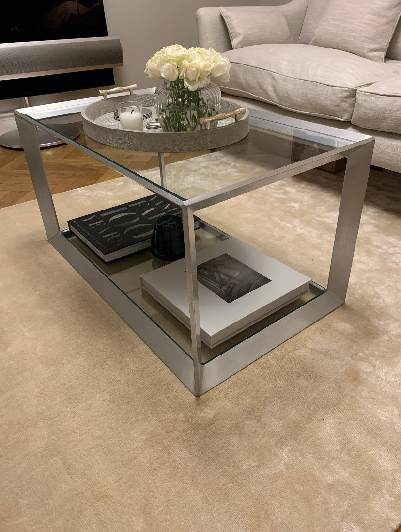 Aluminium Glass Table - RESS Furniture Ltd. Corner View