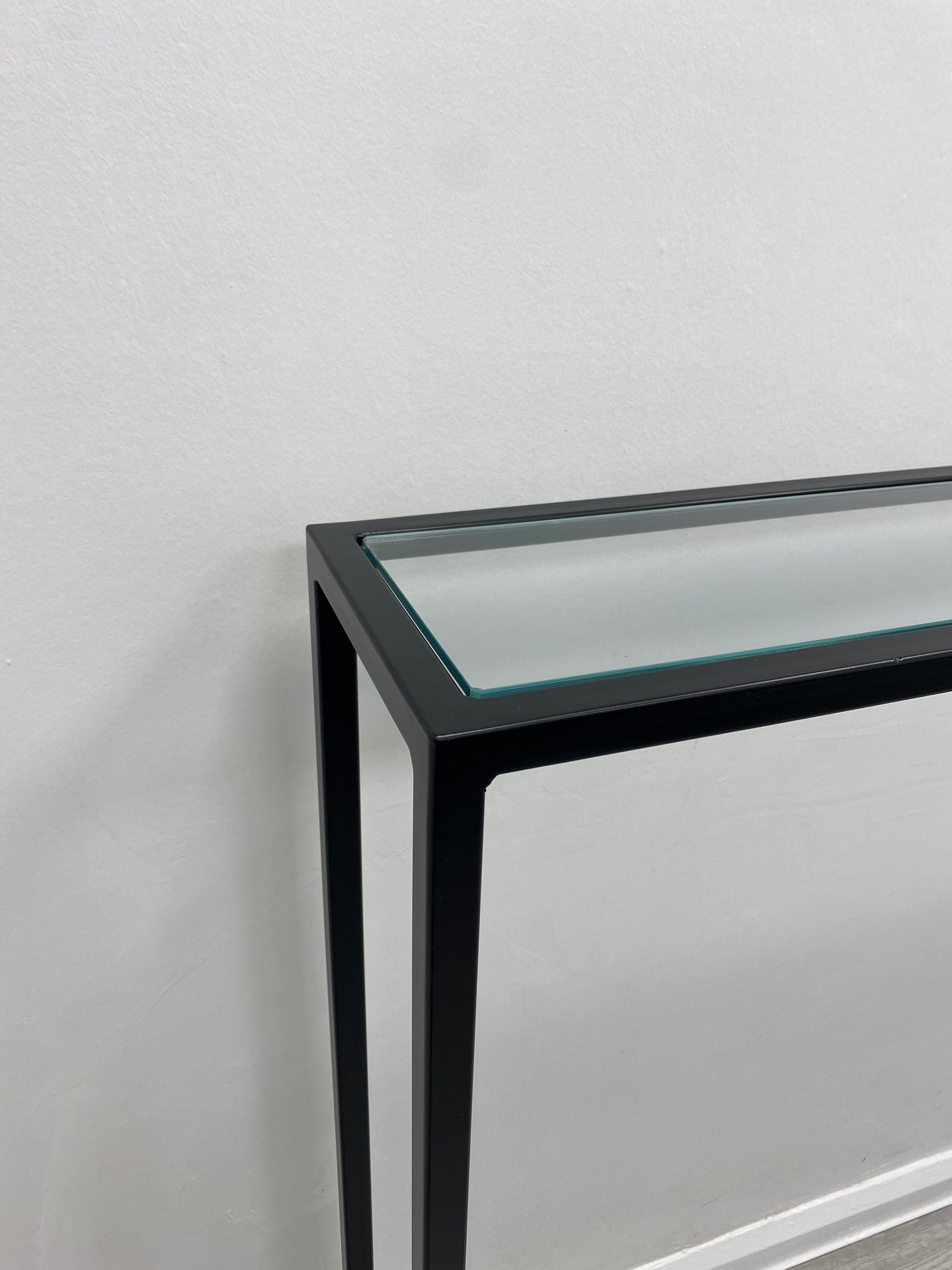 Glass Top Console Table - RESS Furniture Ltd. Corner View