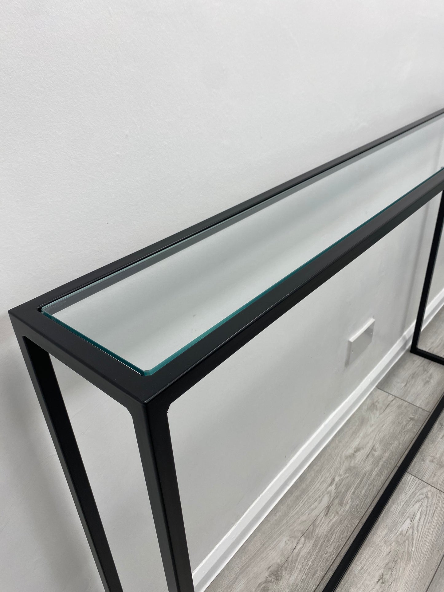 Glass Top Console Table - RESS Furniture Ltd. Side view