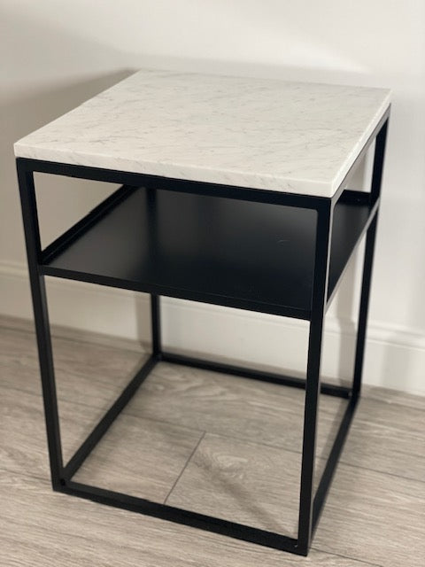 Carrera Marble Topped Side Table - RESS Furniture Ltd