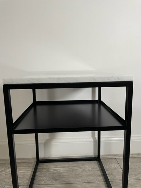 Carrera Marble Topped Side Table - RESS Furniture Ltd. Shelf View