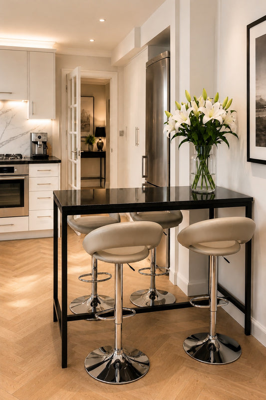 Nero Marquina Marble Breakfast Bar