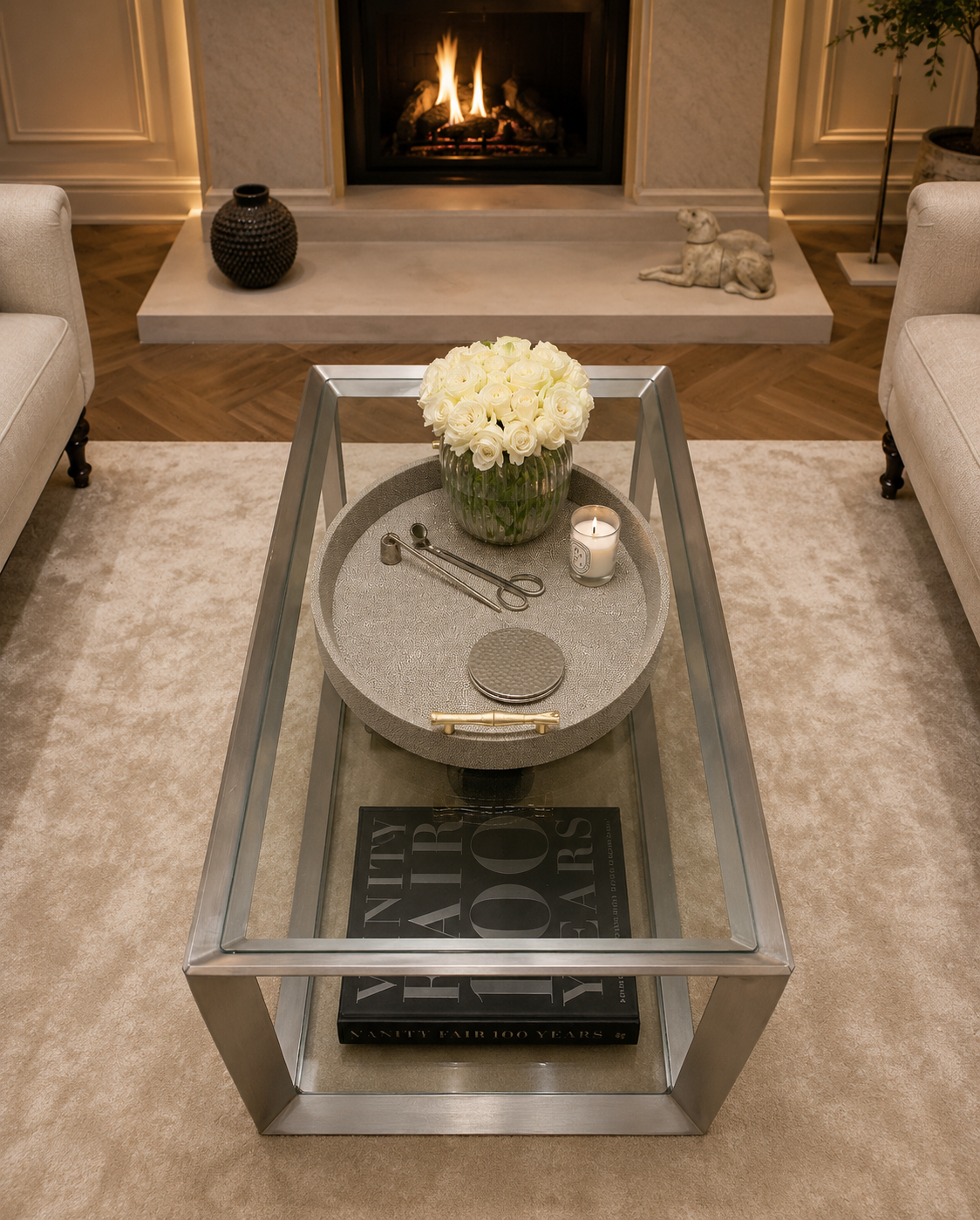 Aluminium Glass Table