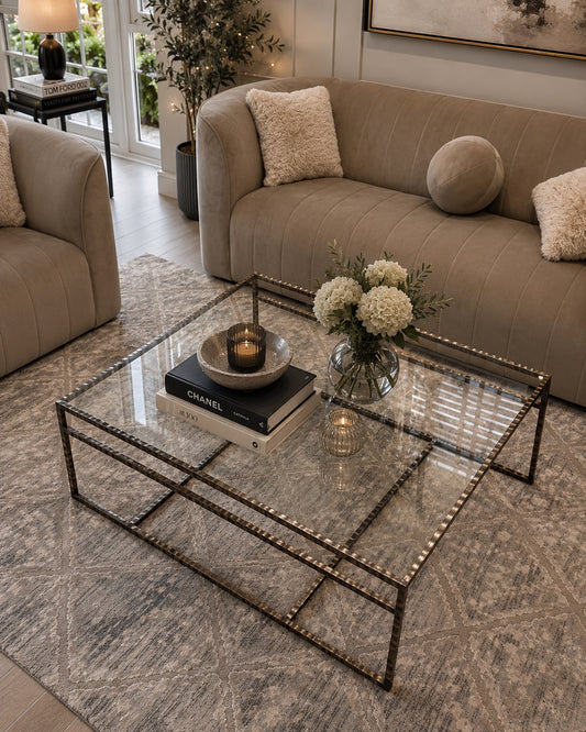 Hammered Steel Coffee Table