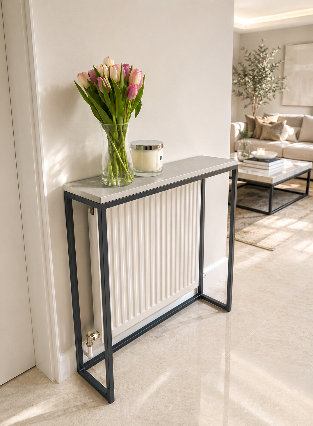 Brushed Concrete Console TableÂ  - RESS Furniture Ltd