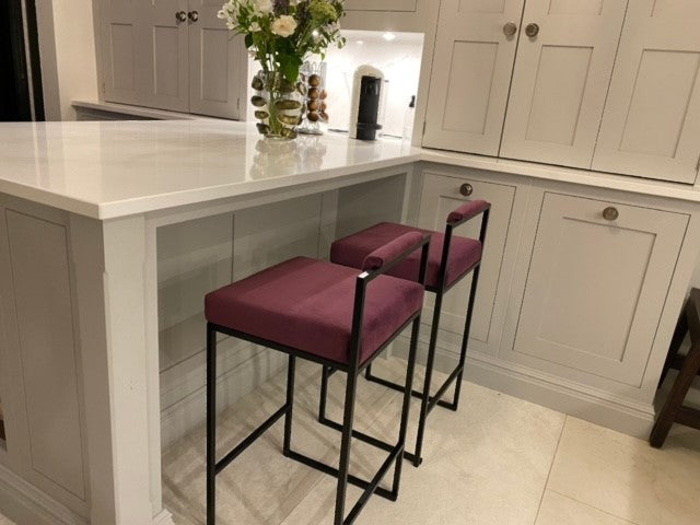 Steel Framed Bar Stools with Backrest