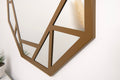 Abstract Geometric Wall Mirror - RESS Furniture Ltd. Pearl Gold Frame