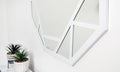 Abstract Geometric Wall Mirror - RESS Furniture Ltd. Matte White