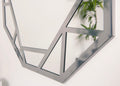 Abstract Geometric Wall Mirror - RESS Furniture Ltd. Chrome Close Up