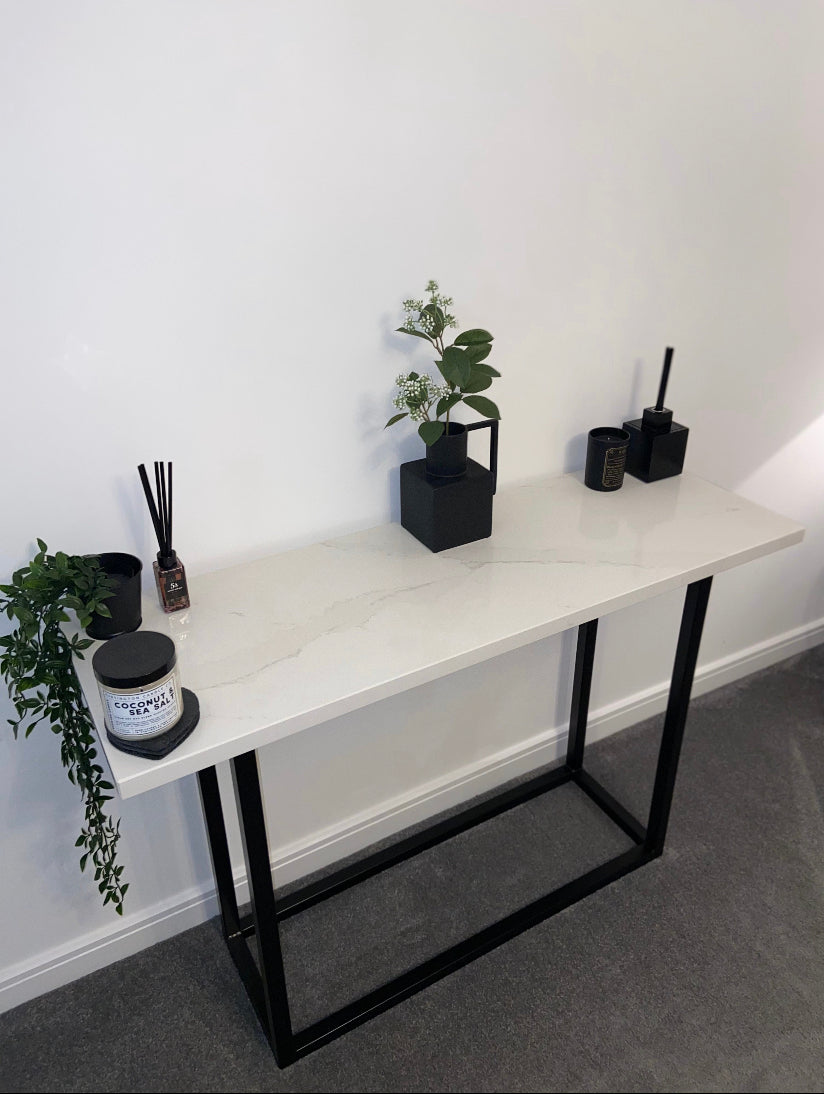 Oversized Calacatta Marble Console Table - RESS Furniture Ltd